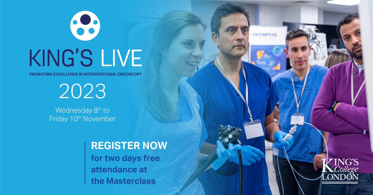 Who’s joining us at @kingslivelondon event in November ?! An event not to be missed. Register here: lnkd.in/dqjN-58 @HajiAmyn @charles_everard @PENTAXMedicalUK @Aquilant_Endo @OlympusMedUKIE @CreoEndoscopy @Cookgastro #endoscopy #Gastroenterology #esd #NHS