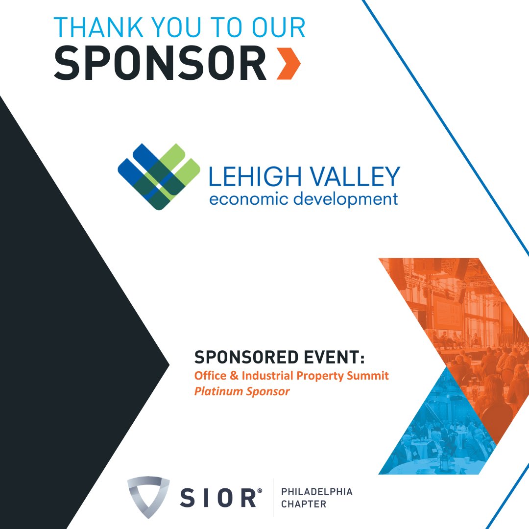 SIORPhila's tweet image. Our annual Office &amp;amp; Industrial Property Summit would not be possible without the generous support of our sponsors, including @LVEDC as a Platinum Sponsor! For more information on the premier event for real estate brokers: bit.ly/3Iy8nPu #SIORa