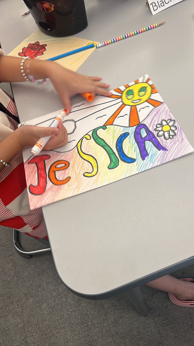 KimSukala's tweet image. Learning my students’ names with this project. #art #likeafox @kleinfinearts