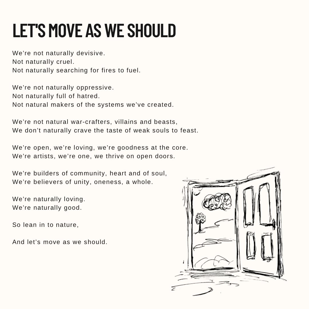 Let’s move as we should.
-
The Wind in My Hair, The Breath in My Lungs. 

Written while in residency at @theduncairn 

All the good vibes, 

Aoibh 
-
#poetry #poet #writerinresidence #creativewriting #poem #activism #artforchange #creativity