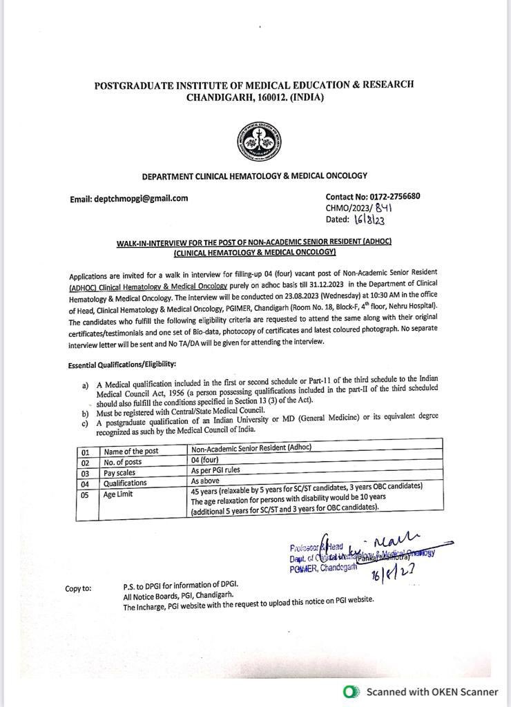 PGI Clinical Hematology and Medical Oncology (@pgi_hematonc) on Twitter photo An exciting opportunity to join us at PGIMER, Chandigarh to get hands on experience in all aspects of hematology and medical oncology!
<a href="/DrPMPGI/">Pankaj Malhotra</a> <a href="/DrGPrakash/">Gaurav Prakash M.D.</a> @Lad_Deepesh <a href="/ArihantDr/">DrArihant@jain</a> An exciting opportunity to join us at PGIMER, Chandigarh to get hands on experience in all aspects of hematology and medical oncology!
<a href="/DrPMPGI/">Pankaj Malhotra</a> <a href="/DrGPrakash/">Gaurav Prakash M.D.</a> @Lad_Deepesh <a href="/ArihantDr/">DrArihant@jain</a>