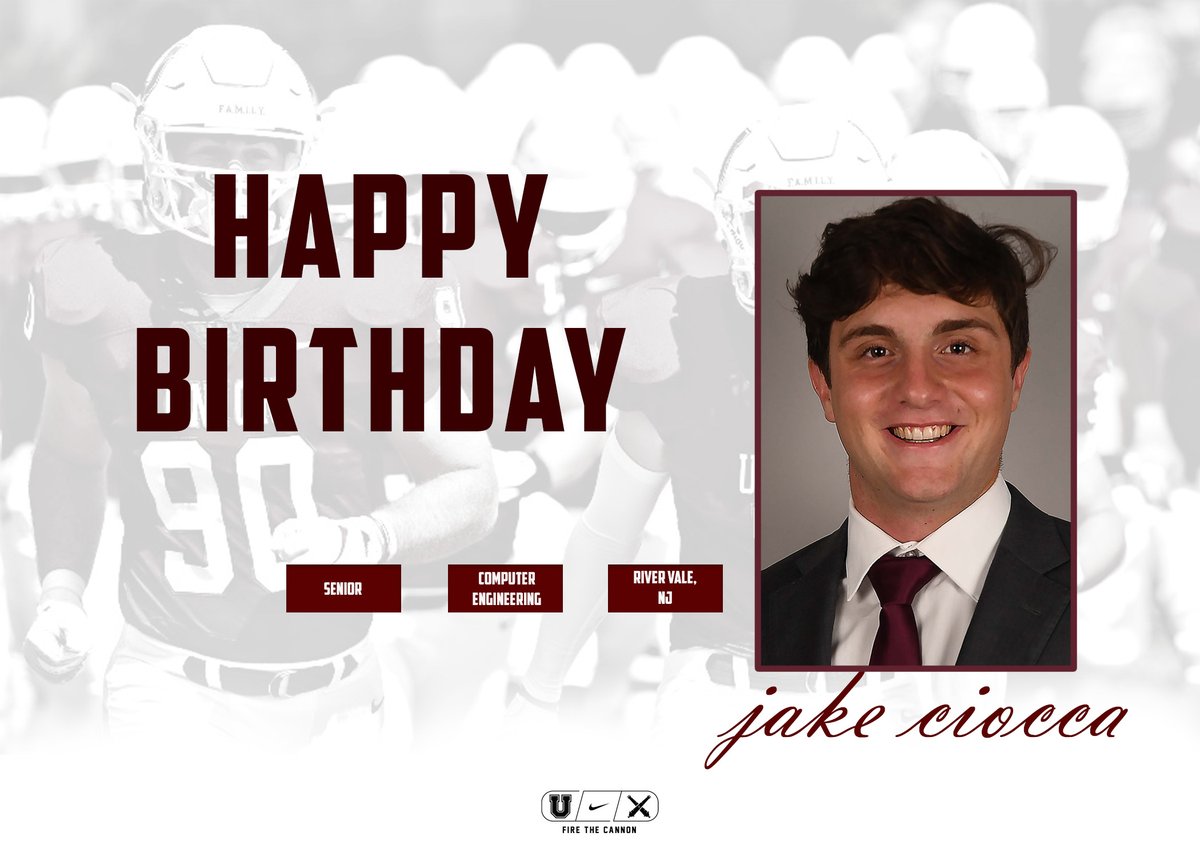 UnionCollegeFB's tweet photo. HBD to our guy @jciocca10! Have a day #13! 

#FTC https://t.co/WVpEZdUX6S
