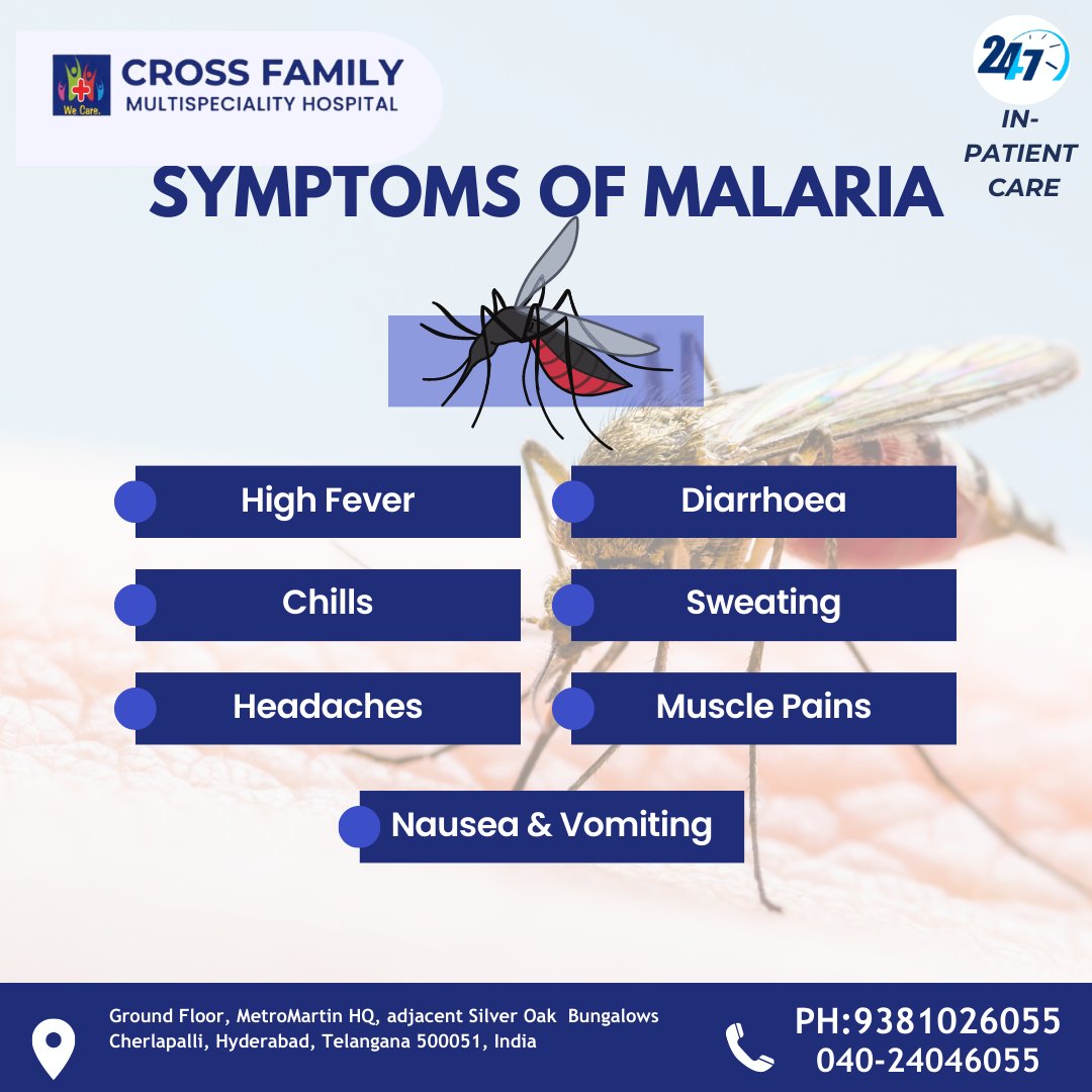 Listen to Your Body: Malaria Symptoms Speak Loudly, urging Prompt Attention. 🗣️📷 #HealthAwareness #StayHealthy #crossfamily #crossfamilymultispeciality