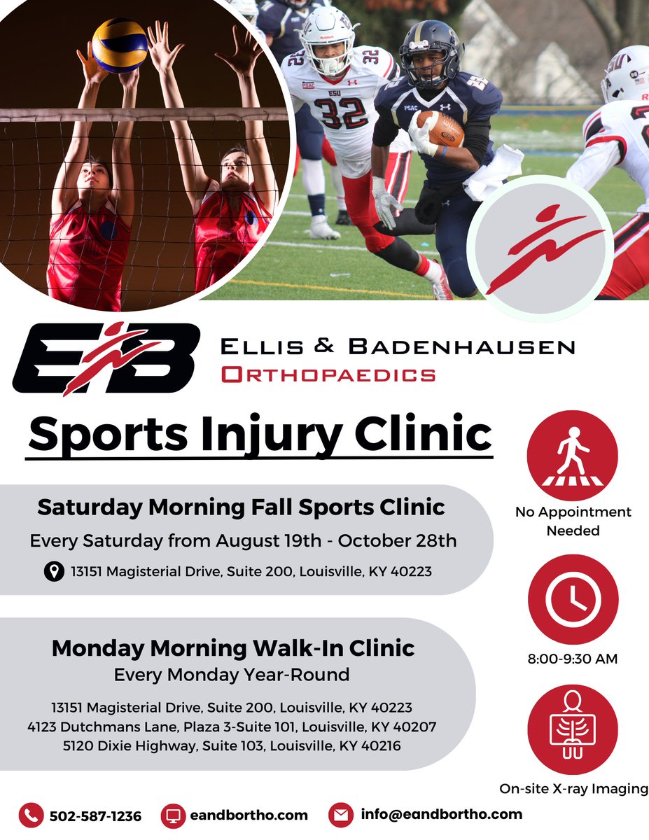 Ellis &amp; Badenhausen Orthopaedics is here to help keep athletes in the game this season!

Wishing you and your team nothing but the best! 🏈🏃‍♀️🏐⚽️🎾