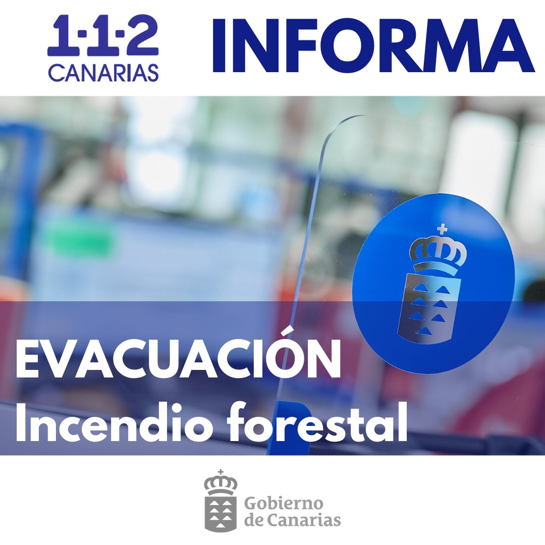 #IFArafoCandelaria #INFOCA

📢EVACUACIÓN de las siguientes zonas del municipio de Arafo:

➡️El Pinalete, Galván, Las Vigas y Lo de Los Ramos

📍 Las personas que necesiten albergue pueden dirigirse al pabellón de Punta Larga, en Candelaria