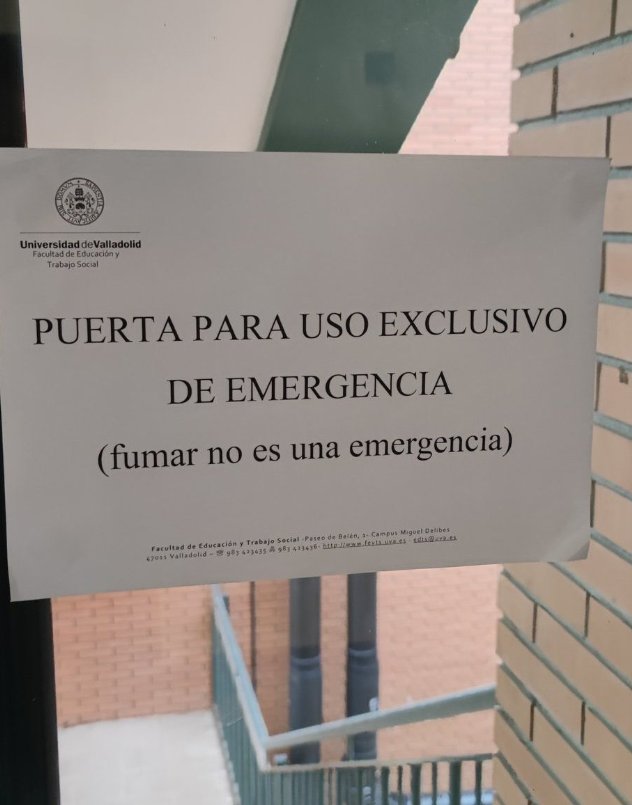 como que fumar no es una emergencia