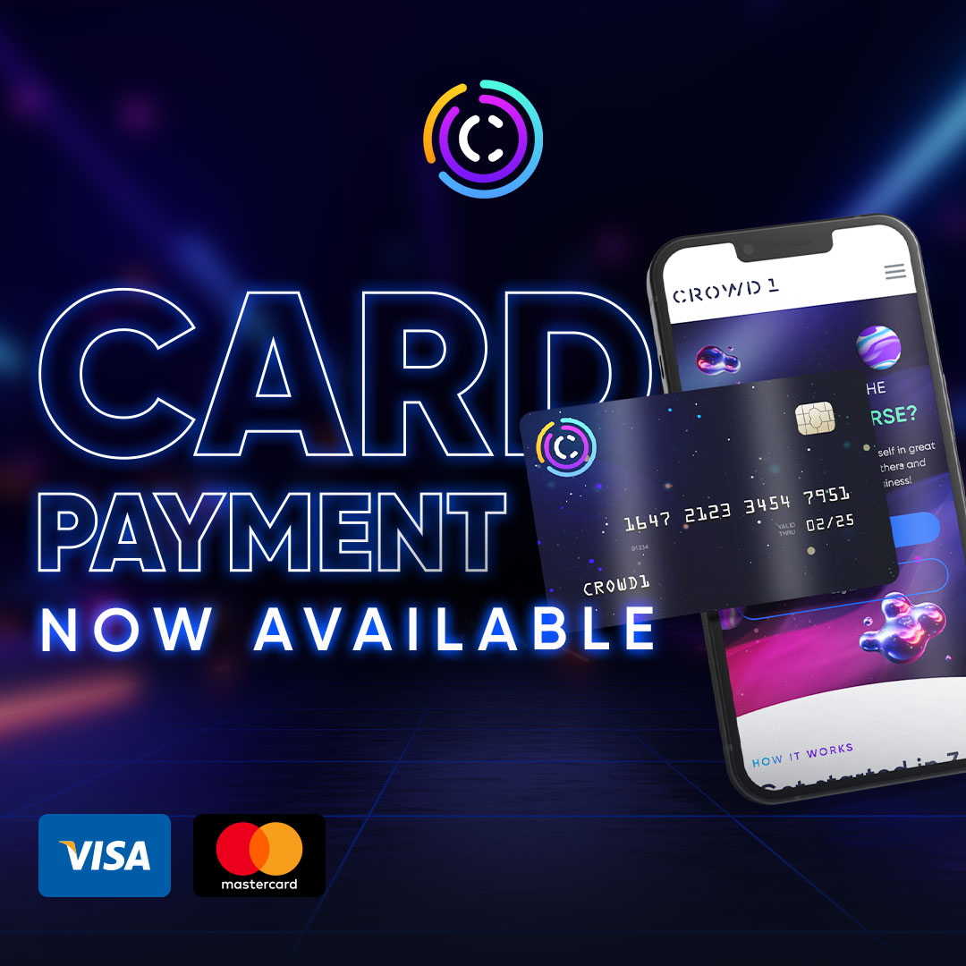 #creditcard  payments are now available on crowd1.com! ⚡️

Due to popular demand, we are now offering credit card payments on C1.

Instant payment and instant transaction verification ensure greater accessibility,  head on to our C1 website for more!