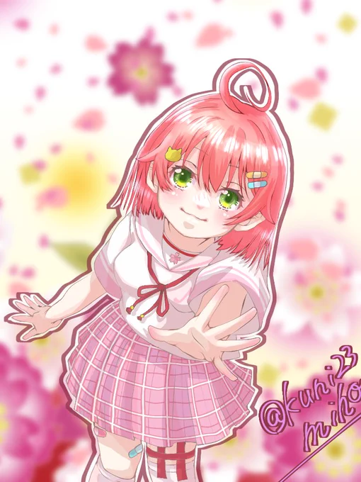 今日はみこちお絵描き#miko_Art #さくらみこ 