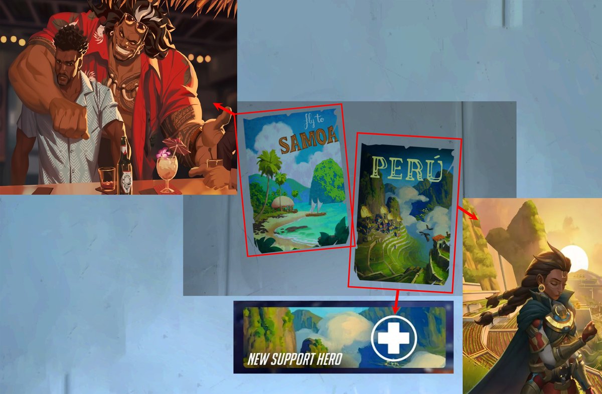 OverwatchNaeri's tweet photo. Overwatch 2 Next New Tank Hero 🛡️ Mauga?

Overwatch 2 new Antarctic Peninsula map 🇵🇪Peru and 🇼🇸Samoa posters have been released. And in Season 6 the Peruvian hero Illari was revealed.

So, is the Samoa poster next to it heralding the next assault tank hero Mauga? https://t.co/cyacOheWPR