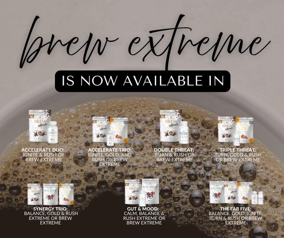 📣 UPDATE:
Brew Extreme will be available in select bundles at 12pm ET TODAY!!!
 
For any bundle that contains Rush Extreme, you can now choose Brew Extreme instead.😱

Link in bio🤗

#Bravenly #ChaseYourBrave #YouAreSoWorthIt #BrewExtreme