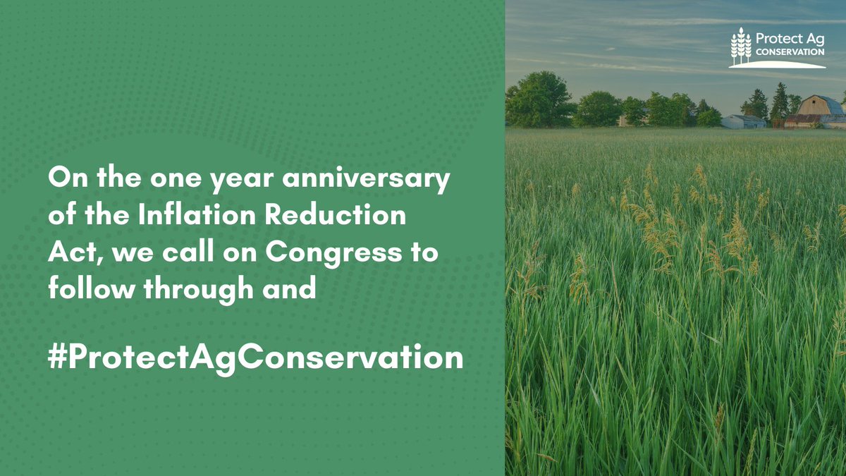 sustainableag's tweet photo. 🌎The IRA provided $850M to #conservation in 2023 w/ another $19B to come! Time for Congress to follow through for farmers & #ProtectAgConservation in the #FarmBill. Conservation programs are a proven, in-demand way to protect soil, wildlife, water & farms for future generations. https://t.co/wWthWHheu8