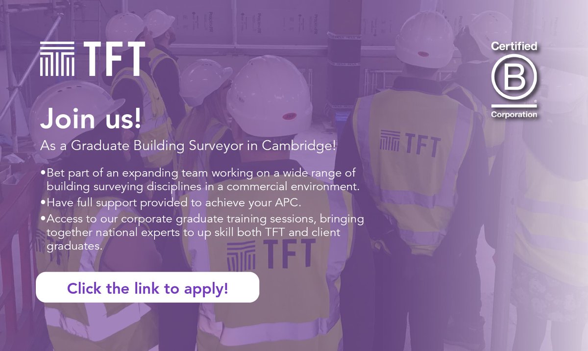 Start your career here!

Attain your APC with full support from our team.

Find out more and apply here - tftconsultants.com/graduates/