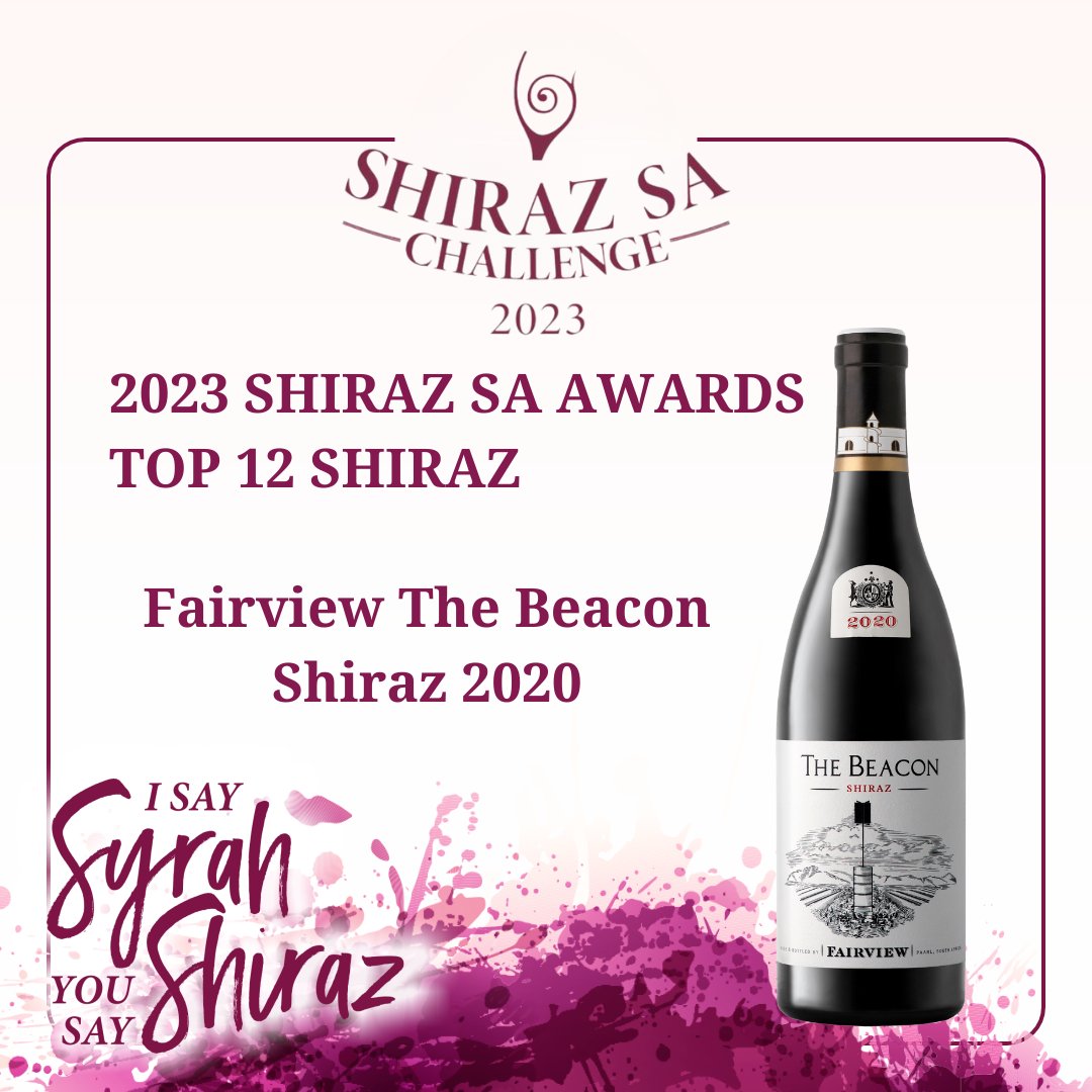 #ShirazSAAwards #ShirazSATop12 #winner <a href="/FairviewWine/">Fairview Wine&Cheese</a> The Beacon Shiraz 2020
#ShirazWine #ShirazSAChallenge #Wine #ShirazSA #Vinventions #ISaySyrahYouSayShiraz