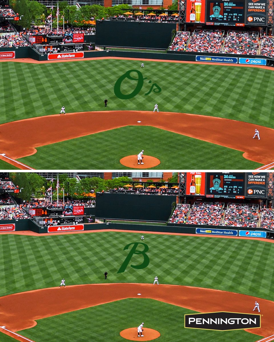 Orioles's tweet photo. Choose our next outfield design, presented by @pennington!

Vote in the poll below ⬇️ https://t.co/ygXdhVGQtV