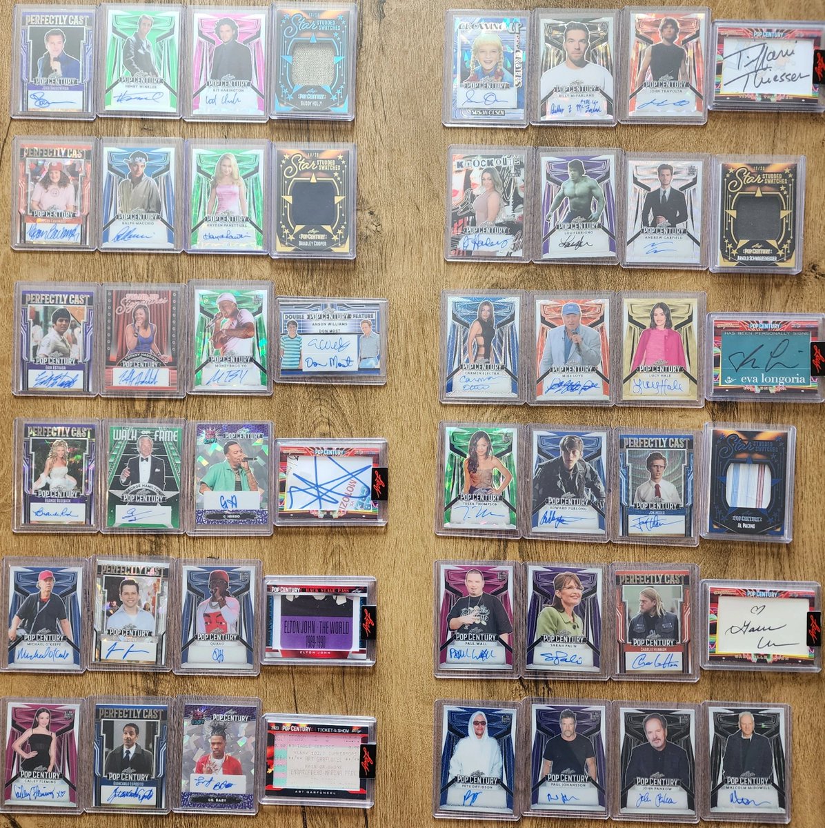 CollectionCARTE's tweet image. 12 box case of 2023 leaf pop century!
#AndrewGarfield 1/1
#CharlieHunnam 1/1
#LucyHale 1/1
#LilBaby /7
#HaydenPanettiere /3
#JonHeder /7
#LouFerrigno /20
#JohnTravolta /5
#MikeLove 2/2
#RalphMacchio /10
#KitHarington /4

#briangray
#leaftradingcards
#popcentury