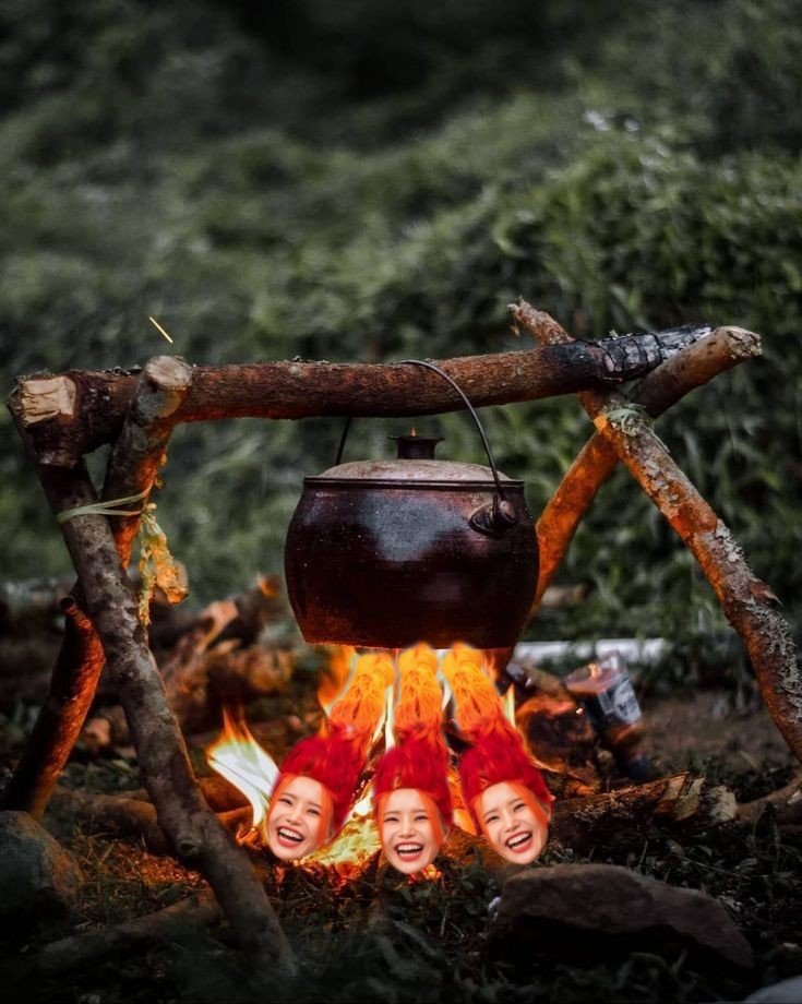 Here I come joining the meme train of this solar😭
Tags:- solar kimyongsun redhair flame fire campfire cooking wildlife