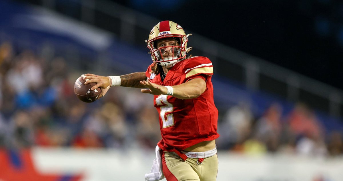 SouthernCharmSp's tweet photo. Imagine a QB with:

The accuracy of Aaron Rodgers 🎯
The arm of Brett Farve 💪
The speed of Lamar Jackson ⚡️
The IQ of Tom Brady 🧠
The creativity of Patrick Mahomes 🔥
The clutch gene of Eli Manning 🥶

That QB is Alex McGough https://t.co/5UBJZNBuZX