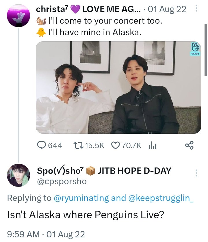 cpsporsho's tweet photo. ARMYs struggling on armytwt for 25 tweets straight-

A Hilarious Thread 😭🧵 (Part 1/2) https://t.co/vS92qPrypl