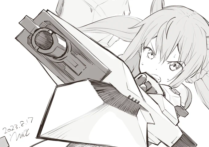 ひさしぶりに水羽描いた気がする #朧月のレゴリス #アリスギア 