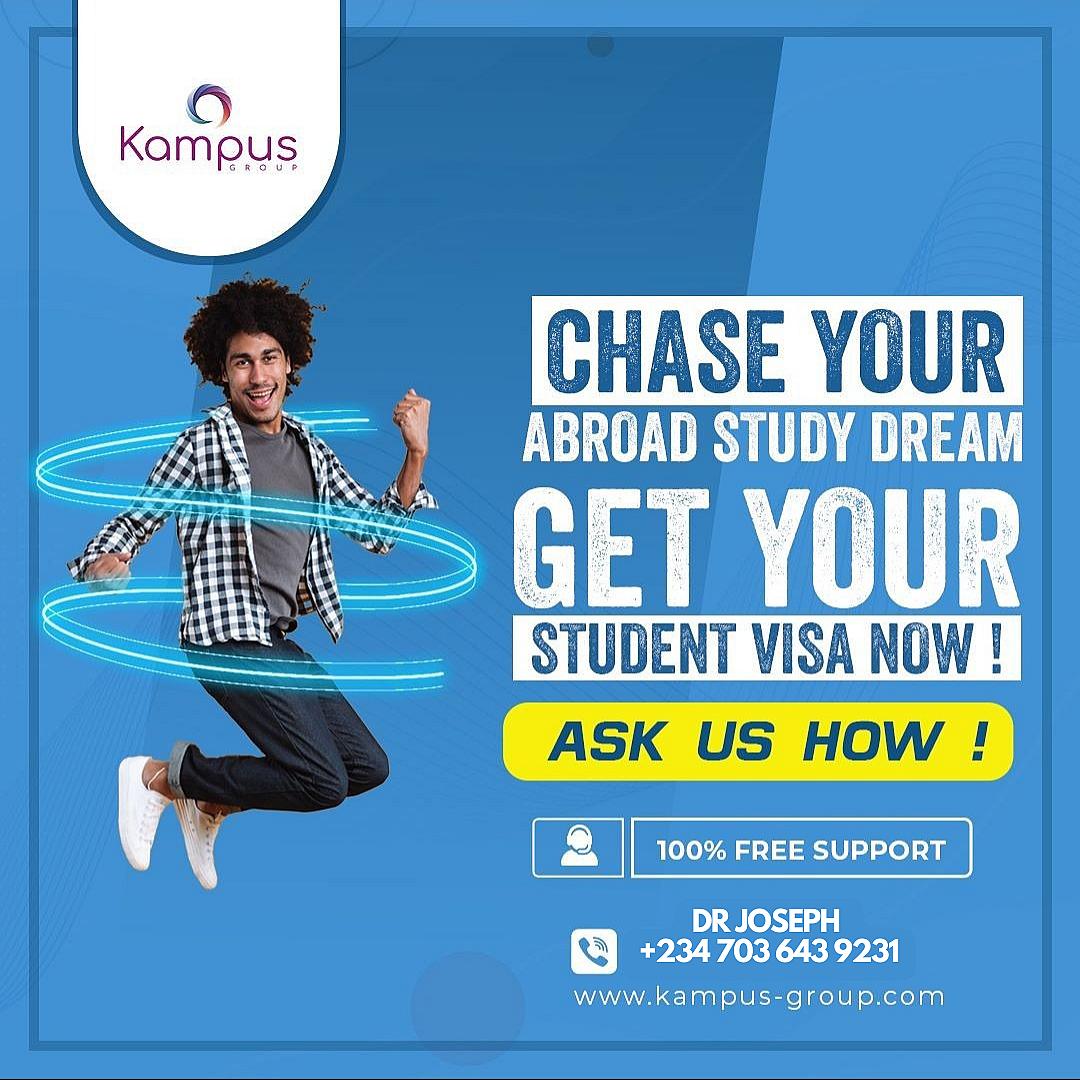 🎓 𝐑𝐞𝐚𝐝𝐲 𝐭𝐨 𝐜𝐡𝐚𝐬𝐞 𝐲𝐨𝐮𝐫 𝐔𝐊 𝐬𝐭𝐮𝐝𝐲 𝐝𝐫𝐞𝐚𝐦𝐬? 🌍✈️
Secure your Student Visa hassle-free with KAMPUS GROUP NG. 

Our expert team ensures a smooth process, and the best part? It's absolutely FREE. 

 #uk #studyinuk #nigeria #learning #japa #kampusgroup UEFA