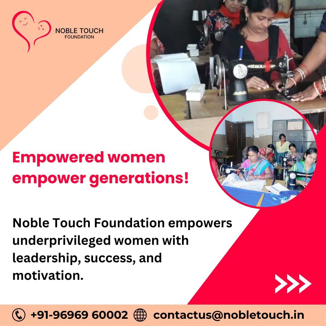 Women with power leave an enduring legacy! Noble Touch Foundation is committed to equipping underprivileged women with the tools for leadership, success, and motivation. 

#EmpoweredWomen #DonateForChange #NobleTouchFoundation #EmpoweringGenerations #SupportWomenEmpowerment