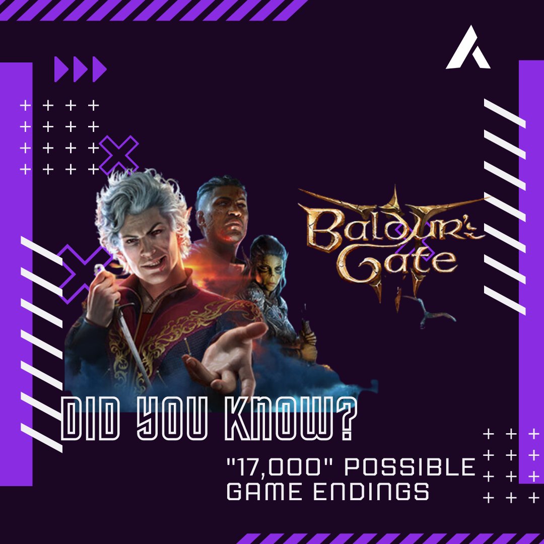 asuzagaming's tweet photo. Baldur's Gate 3 developers have boldly promised 17,000 potential game ending variations, supported by 174 hours of cut scenes. However, the feasibility of covering this extensive range of endings through clever narrative branching is a subject of discussion among fans. https://t.co/tgowdVxLMh