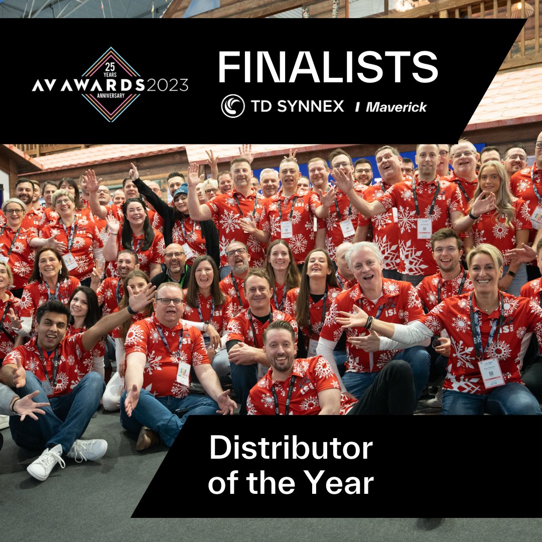 TDSYNNEX_Mav's tweet photo. We have some great news to share! 👏
We have been shortlisted for @AVMag  #AVAwards for Distributor of the Year 2023!! 🏅
 
A massive congratulations to all the other finalists and we look forward to meeting up with everyone in November to celebrate the industry. 🍾🥂 https://t.co/LVh2pfu5Ns