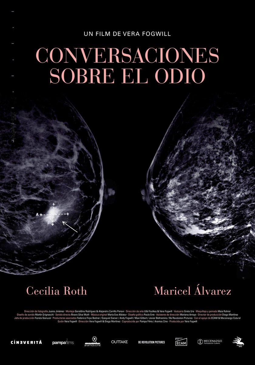 Cop. hispano argentina de Vera Fogwill y Diego  Martínez, con dos únicas actrices: Cecilia Roth y Maricel Álvarez  como una actriz y su depresiva exagente que hablan sobre distintos  aspectos de la vida. #ConversacionesSobreElOdio en cines el 20 de octubre wp.me/p31Uqp-1joB