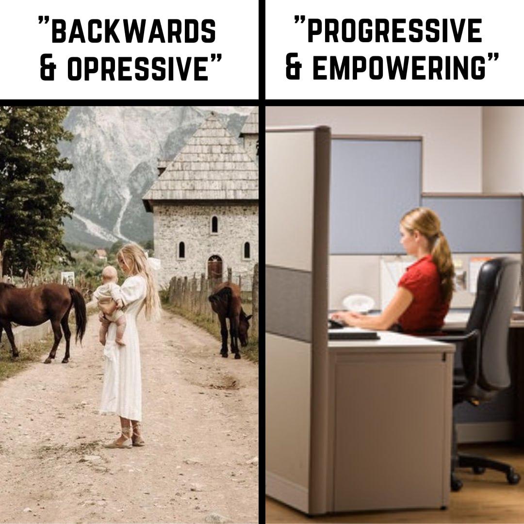 trad_west_'s tweet photo. Which way modern woman https://t.co/Mfb70KAQXv