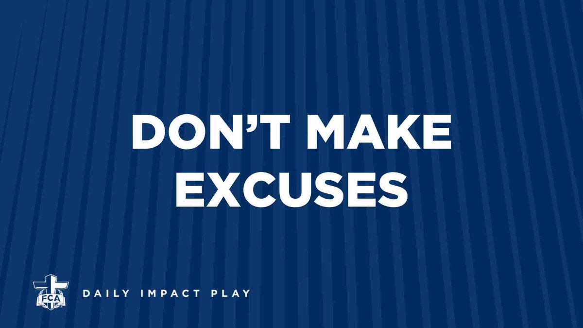 TheFCATeam's tweet photo. Do you make excuses for the way you choose to live that’s not always glorifying to Christ? What needs to change? Read more here: https://t.co/RidAafviCj #DailyDevotional https://t.co/BYeWbuM0Hz