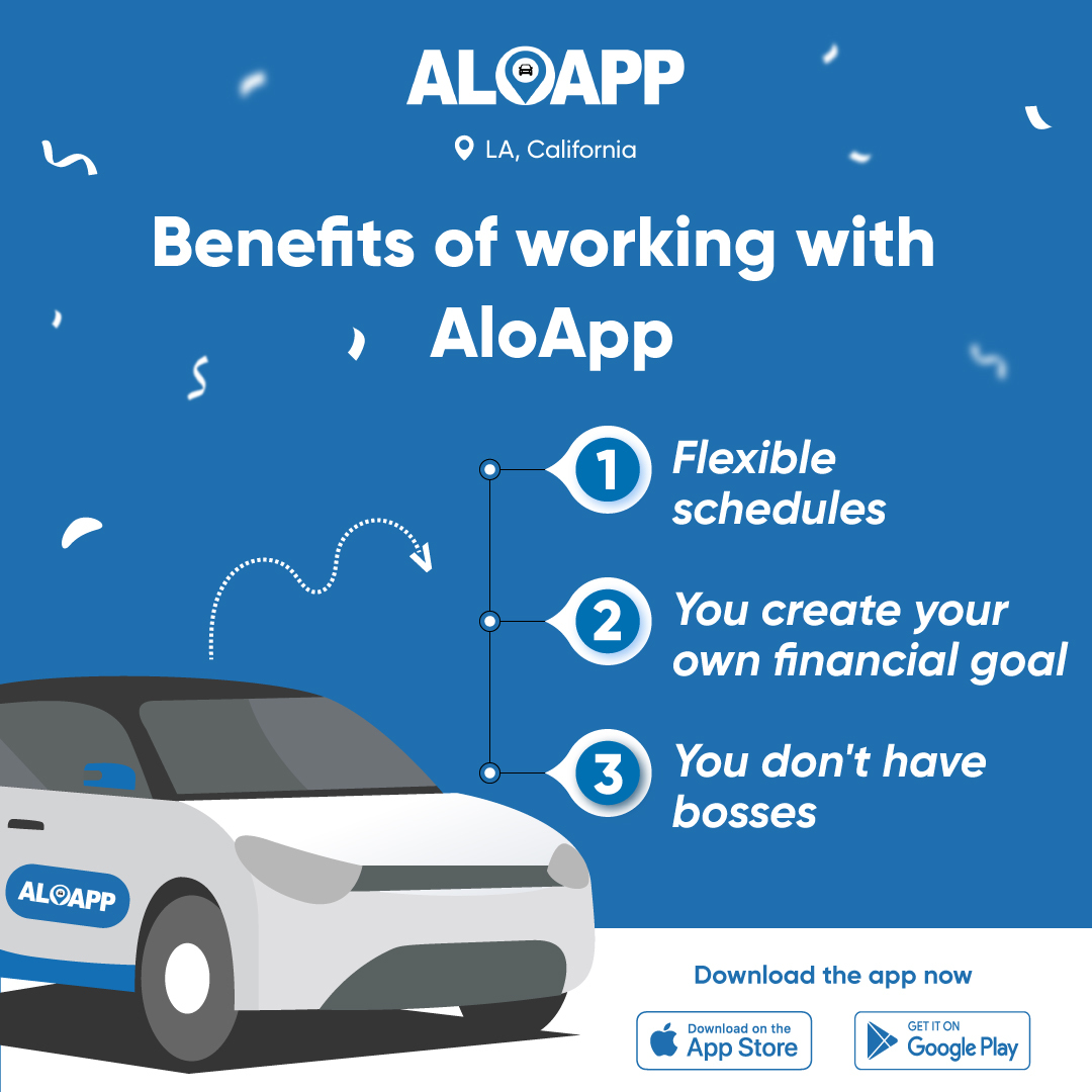 Working at AloApp means that you have the freedom to make your own decisions, in your own schedule or how much you want to earn, that depends on your financial goals.
Join the AloApp team today and start enjoying these great benefits!

#aloapp #flexibleschedule #financialfreedom