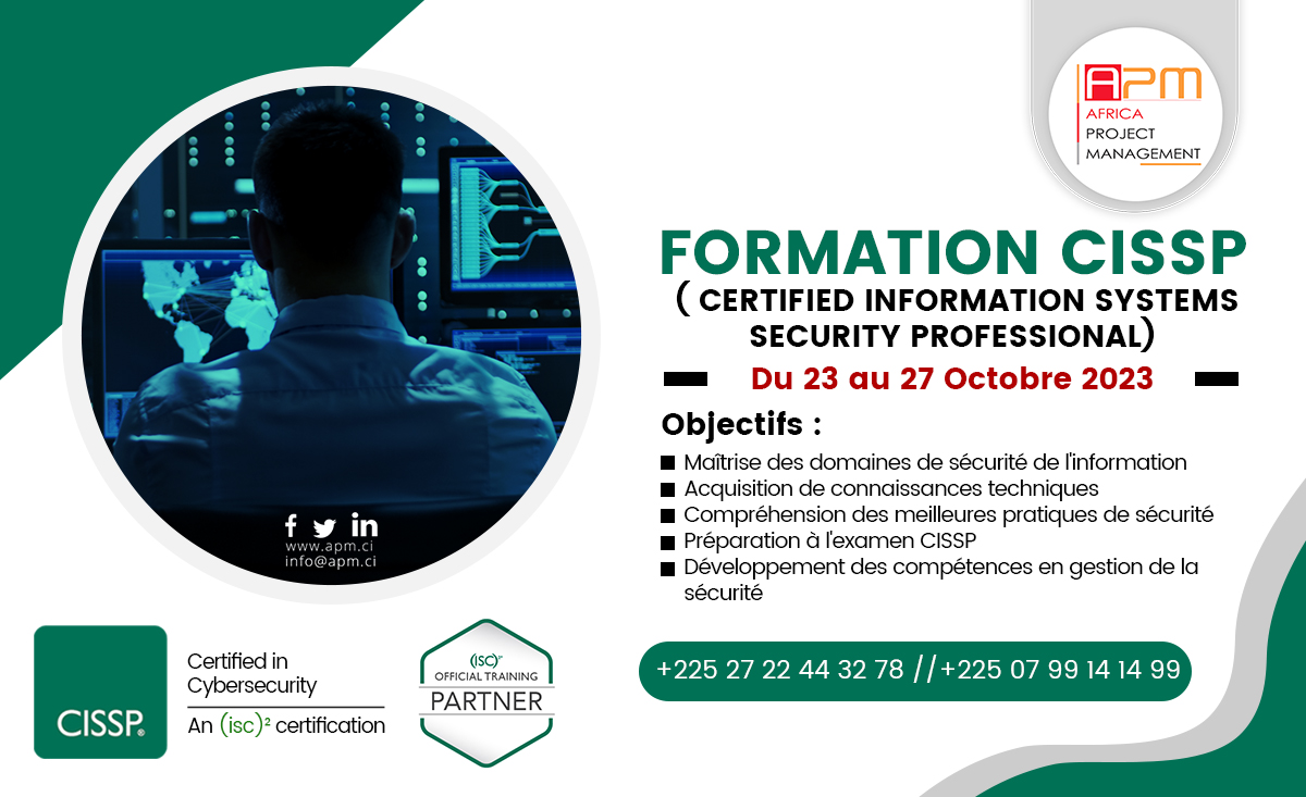 APM_CI's tweet image. Aspirez-vous à faire progresser votre carrière en cybersécurité ? N&apos;attendez plus ! Inscrivez-vous dès maintenant : urlz.fr/nft3
Date : Du 23 au 27 Octobre 2023
Pour en savoir plus : urlz.fr/nft7