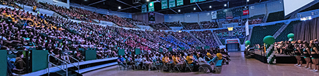 EW_UNT's tweet photo. It was an honor to welcome our newest Eagles to the Mean Green Family. #newstudentconvocation #UNT #youbelongatUNT #meangreenproud https://t.co/Wx0itRasTi