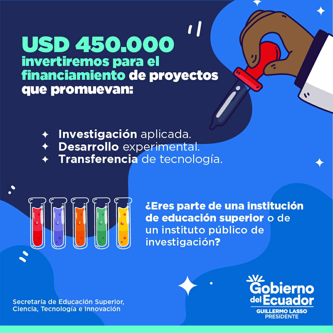 VIPEspoch's tweet photo. 🔍🎓 ¡Convocatoria IDEATE de #SENECYT para Proyectos de Investigación Aplicada está abierta! Buscamos fomentar innovación y desarrollo nacional en procesos industriales. Modalidades: Institucional y Colaborativa. Más info: ideate@senescyt.gob.ec. #InvestigaciónAplicada #ESPOCH https://t.co/kSE7S235T7