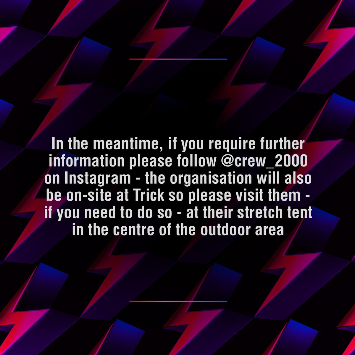 TerminalVFest's tweet photo. Please take the time to read the information on this post before attending Trick Edinburgh.
Swipe right π
#TrickEdinburgh https://t.co/XpjC6e4x1e