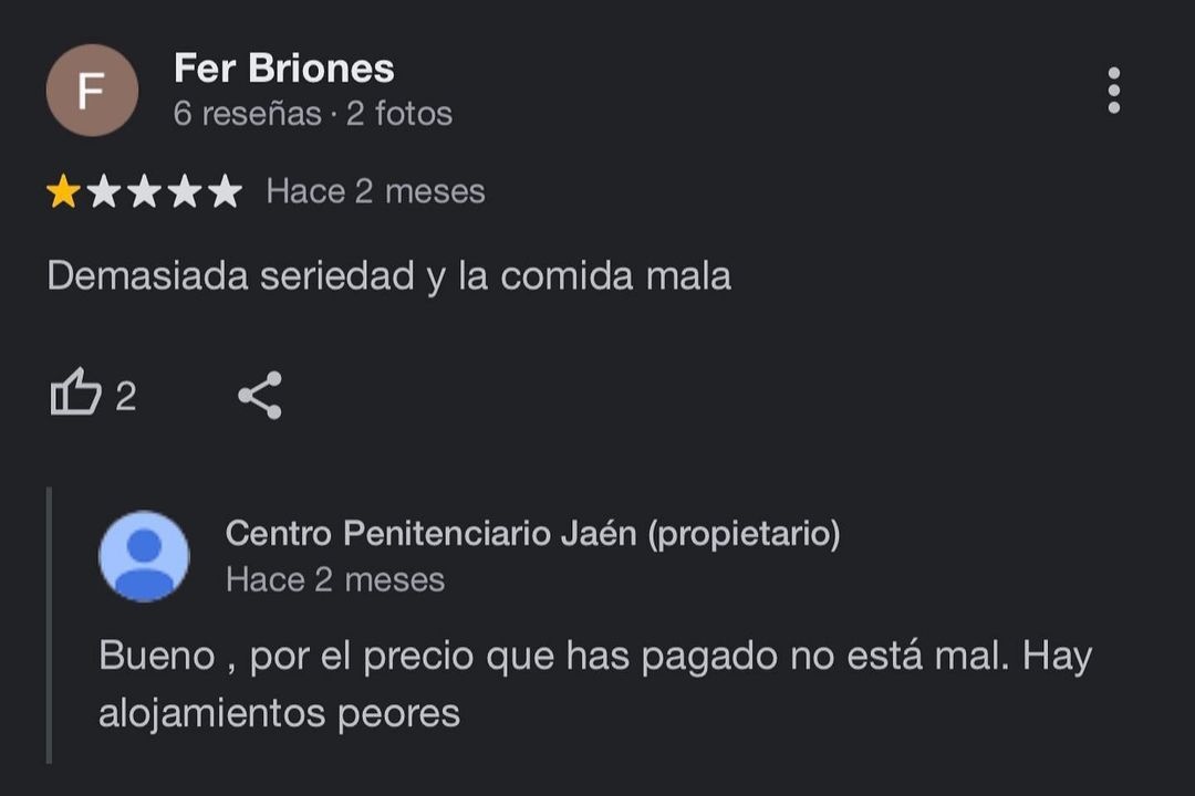 Poco se habla del buen servicio que ofrece el Centro Penitenciario de Jaén.
Poco se habla y qué infravalorado lo tenemos 👇🏼