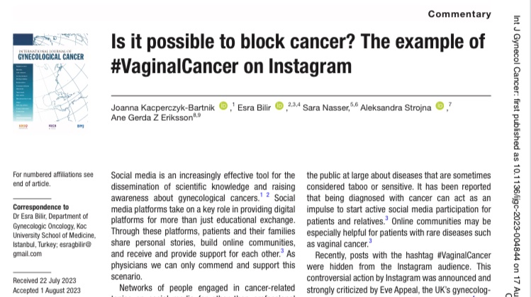 Check out our commentary & support #VaginalCancer 👩🏽‍⚕️ 

Team 🤩 @Joanna86992517  @dr_saranasser @AStrojnaMD @agz_eriksson 🎊

@IJGConline @ENYGO_official @ESGO_society @IGCSociety @SGO_org @OncoAlert @gyncsm @eveappeal @VulvalCancerUK @Bhandoria @GynMe4 

🔗ijgc.bmj.com/content/early/…