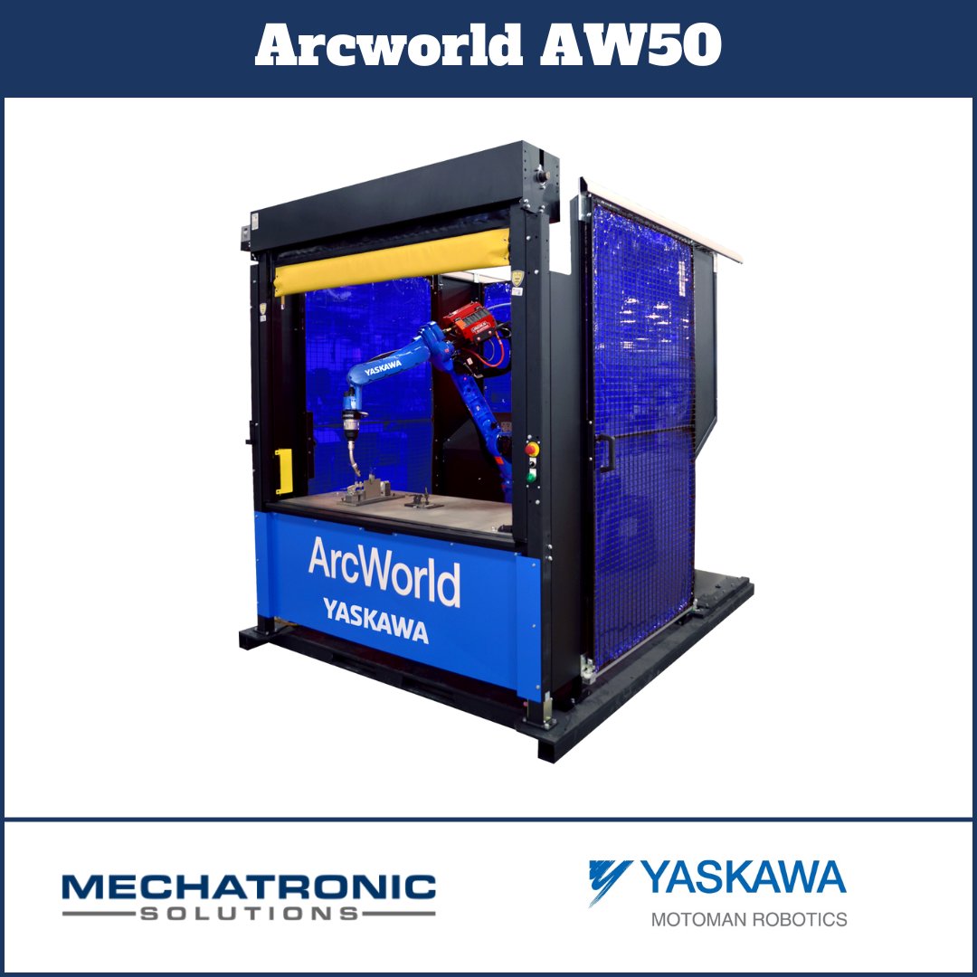 MechatronicSol's tweet image. The Motoman ArcWorld 50 Series is a compact, pre-engineered welding work cell.
These systems feature automated doors with easy access and come pre-configured with any brand of welding equipment.

@Yaskawa_Motoman
#SpotWelding
#MotomanRobotics
#WeldCell