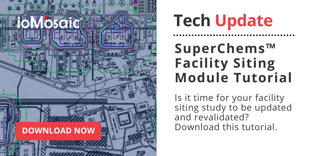ioMosaic's tweet image. According to @OSHA_DOL, a facility siting should be updated and revalidated at least every 5 years. Download this SuperChems™ facility siting tutorial. bit.ly/3tivmUe
#facilitysiting #processsafety #processsafetysoftware
