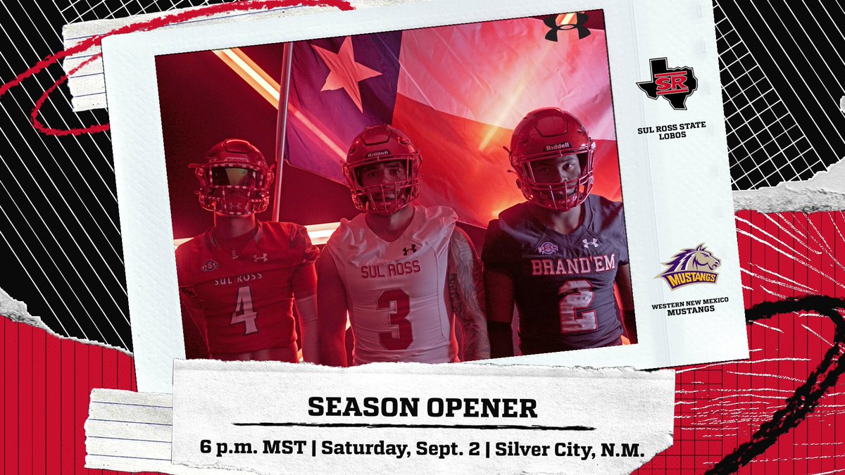 sul_sports's tweet photo. 🚨SEASON OPENER🚨
🏈Sul Ross State at Western New Mexico University
⏰6 p.m. MST
📍Silver City, N.M. | Ben Altamirano Field
📈https://t.co/x58jtZkcCO
📺https://t.co/NQfM0iO9mZ https://t.co/5waJMRtoz9