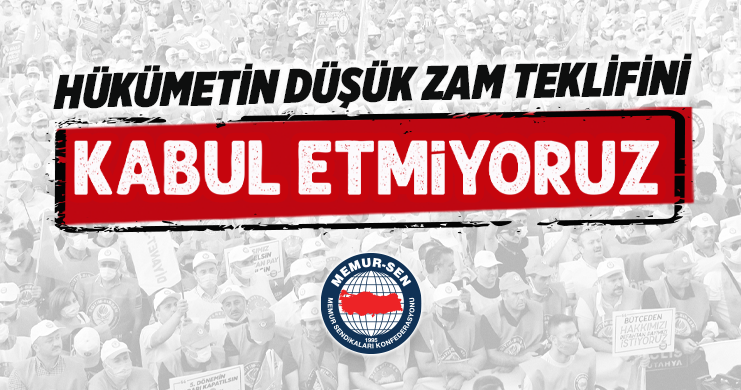 Düşük Zam Teklifini Kabul Etmiyoruz 
enerjibirsen.org.tr/2579

7. Dönem Toplu Sözleşme görüşmelerinde bugün Kamu İşvereni ile Memur-Sen üçüncü kez bir araya geldi.  

Çalışma ve Sosyal Güvenlik Bakanı Vedat Işıkhan, toplantıda hükümetin ikinci zam teklifini 2024'te %15+10 2025'te