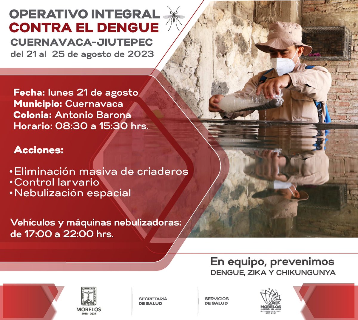 ZonaCNoticias's tweet photo. Activa gobierno de Morelos operativo integral contra el dengue en Cuernavaca y Jiutepec https://t.co/befVlrfHd2 https://t.co/CLtbHuJfrk