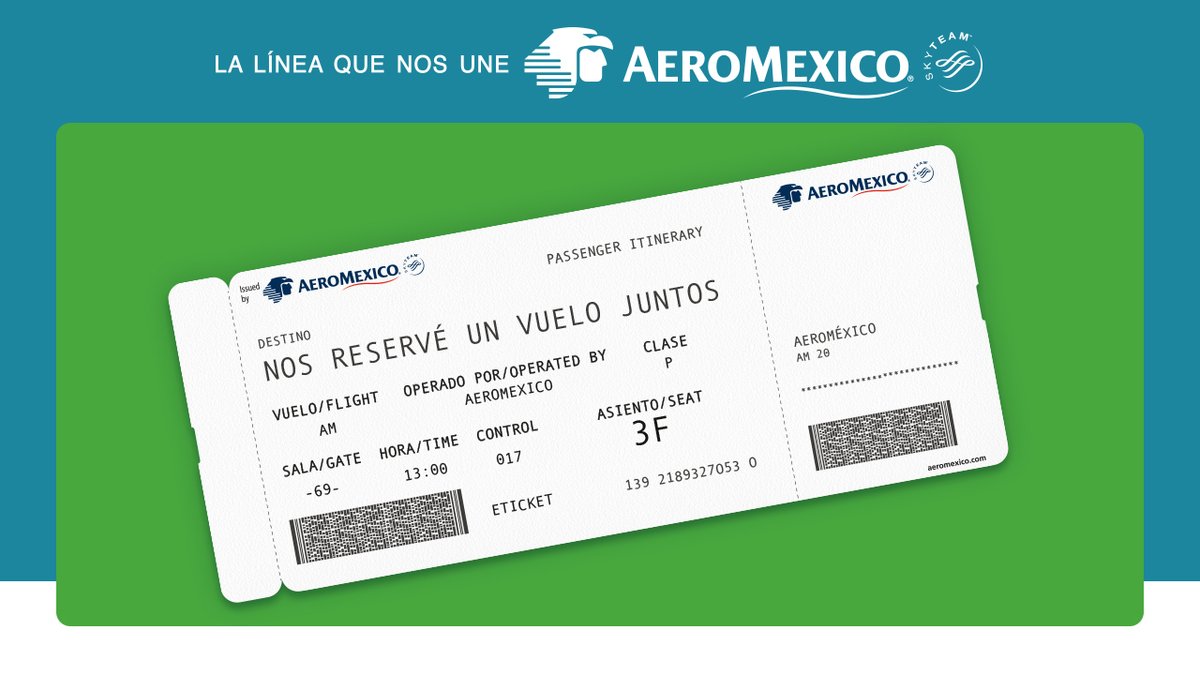 Aeromexico's tweet photo. Así es como se ve el amor verdadero. 😍 Compártele este tuit a tu persona favorita. https://t.co/re0v9yvCyP