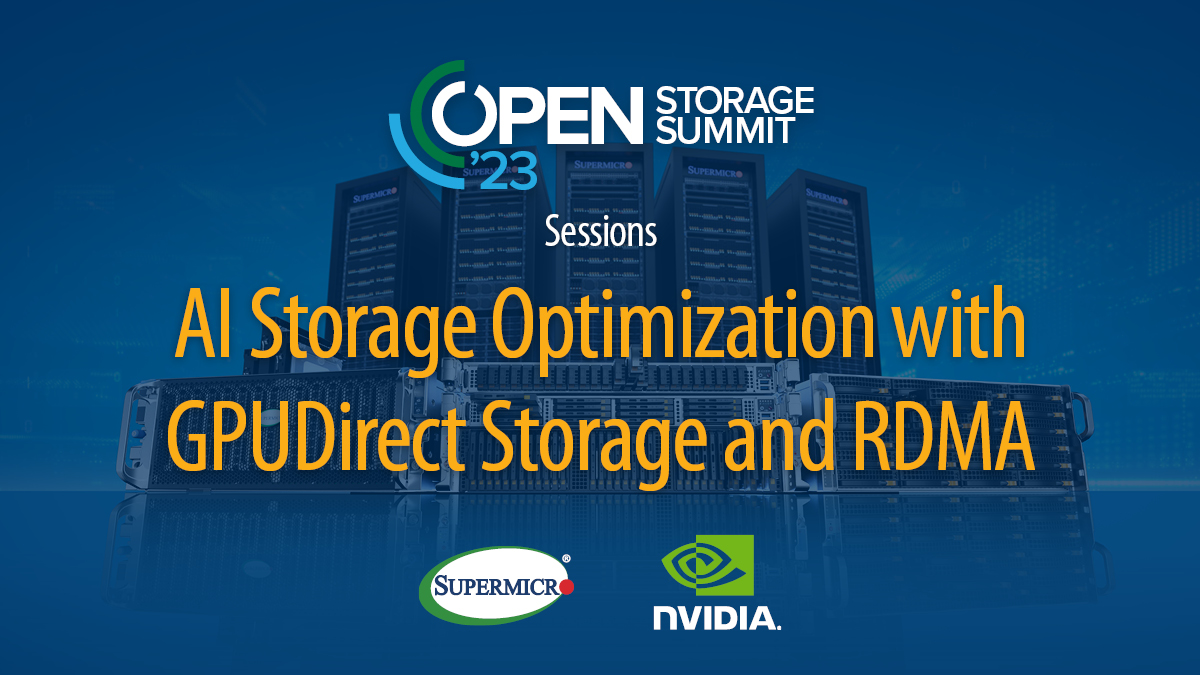 Supermicro's tweet image. Join @Supermicro_SMCI and @nvidia at today&apos;s Open Storage Summit session on lightning-fast storage solutions for the frenetically growing AI market!

Register now and join us: hubs.la/Q01_gn8r0

#Supermicro #NVIDIA #OpenStorageSummit #AI #GPUDirectStorage