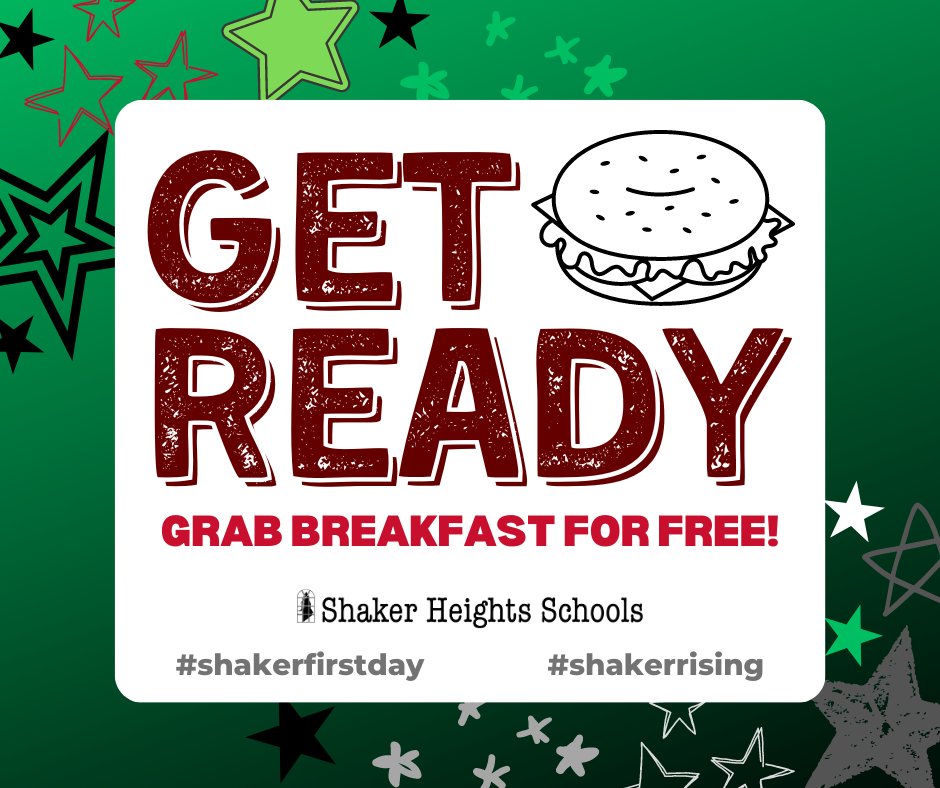 shakerschools's tweet image. Shaker Heights Schools is pleased to continue offering breakfast to all students free of charge this school year 🥞🍏🥛

#digin #shakerfirstday #shakerrising