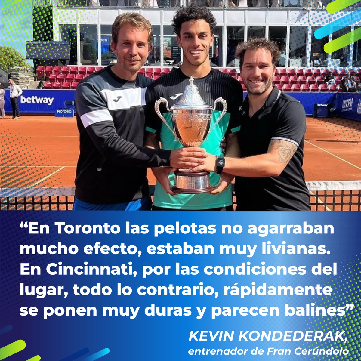 A propósito del peso de las bolas 🎾, algo de lo que hablaron #Medvedev y #Alcaraz la semana pasada en Toronto, la palabra de Kevin Konfederak, entrenador de Fran Cerúndolo.

El testimonio completo: diariodeltenis.com/atp/kevin-konf…