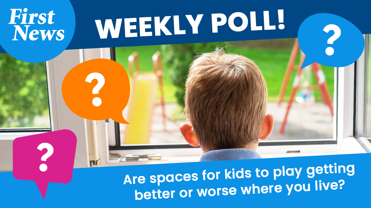 This week's #poll: Are spaces for kids to play getting better or worse where you live? A @playengland report shows less outdoor play for kids due to fewer play areas and reduced funding, potentially affecting well-being. What do your kids think? 🤔 live.firstnews.co.uk/polls/are-spac…