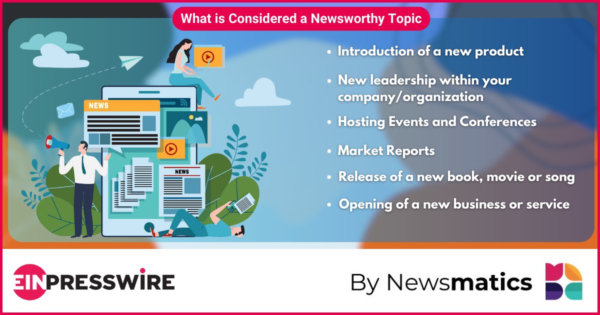 Newsworthiness is a term used to describe content that individuals want or need to be informed of. In today's #marcom #world, almost any topic can be #newsworthy.

Here are a few examples of newsworthy topics we see every day!

Could one of these topics benefit your #business?