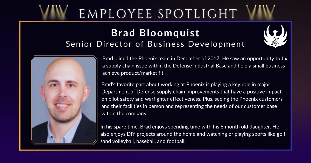 This week's employee spotlight is on our Senior Director of Business Development, Brad Bloomquist. Brad was instrumental in building the Phoenix business and continues to be a great, hardworking advocate for our services!
hubs.la/Q01_5t3x0: