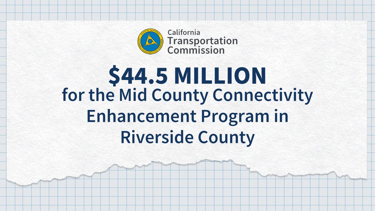 The Mid County Connectivity Enhancement Program received $44.5M, which will address Riverside County’s growing population with greater access to multimodal #transportation options, provide safety improvements, and help improve air quality. #SB1  <a href="/GeneralRoth/">Senator Richard Roth</a> <a href="/AsmCoreyJackson/">Assemblymember Corey Jackson</a>